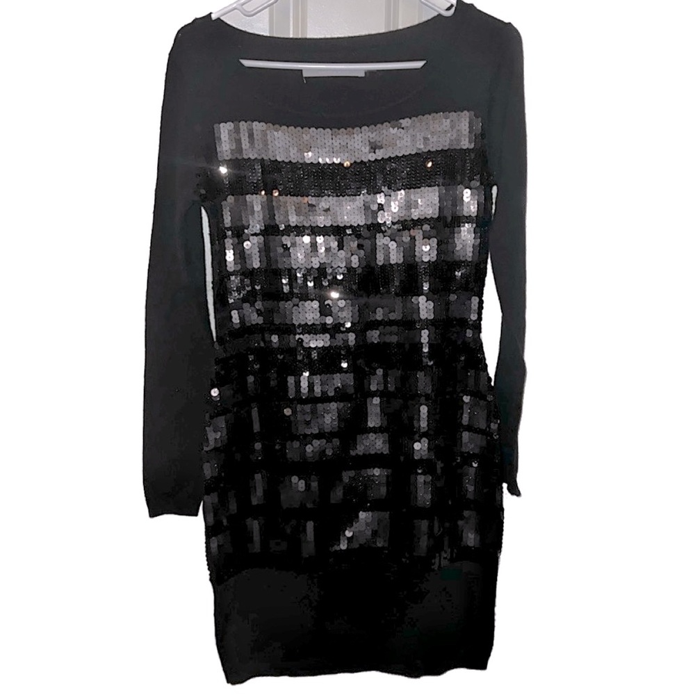 Sequin sweater dress